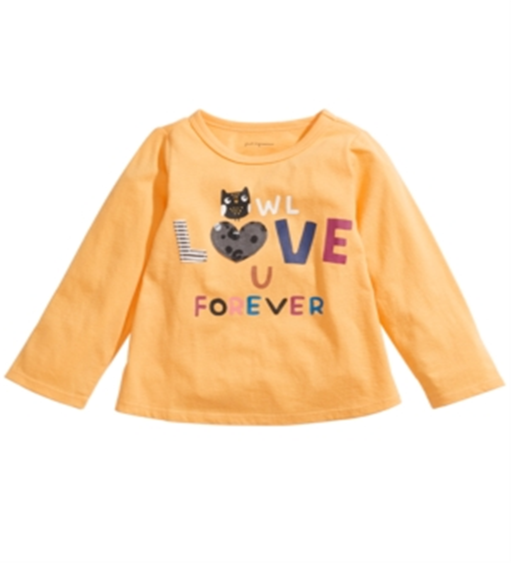 First Impressions Baby Girl's Owl Love U T-Shirt Yellow Size 3-6MOS