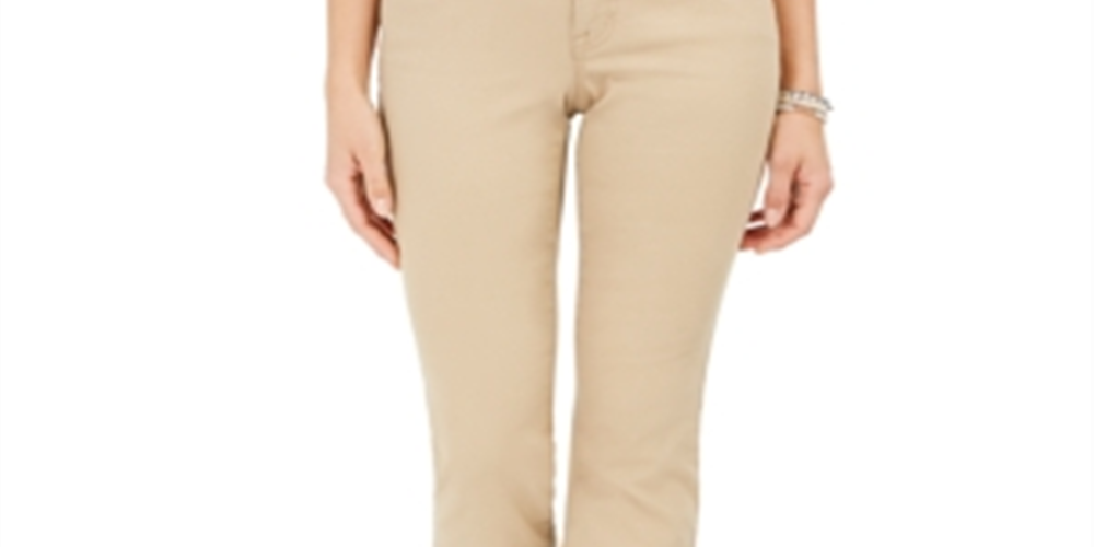 Style & Co Women's Tummy Control Bootcut Jeans Brown Size 14X4