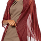 INC International Concepts Women's Ruffle Edge Metallic Evening Wrap Dress Red One Size