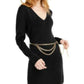 INC International Concepts Women's Long Sleeve V Neck Sweater Black Size Petite Small