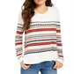 Style & Co Women's Striped Studded Sweater Worm Ivory Size PP