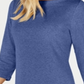 Karen Scott Women's Cotton Boat Neck 3/4 Sleeve Knit Top Blue Size XX-Large