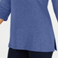 Karen Scott Women's Cotton Boat Neck 3/4 Sleeve Knit Top Blue Size XX-Large