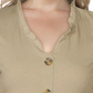 American Rag Women's Ribbed V Neck Blouse Green Size X-Large