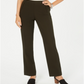 Style & Co Women's Tummy Control Pull on Straight leg Pants Green Size 10