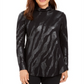 JM Collection Women's Turtleneck Top Black Size X-Small