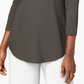 JM Collection Women's Scoop Neck Top Brown Clay Size Medium