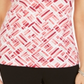 Karen Scott Women's Printed Short Sleeve Henley Top Orange Size X-Small