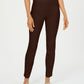 Charter Club Women's Solid Straight Leg Wear to Work Pants Dark Chocolate Size 18