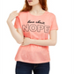 Love Tribe Junior's Nope Graphic T-Shirt Orange Size Medium