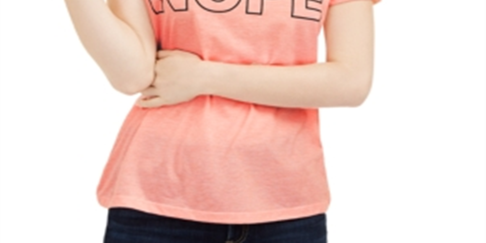 Love Tribe Junior's Nope Graphic T-Shirt Orange Size Medium