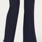 Alfani Women's Faux Leather Trim Wide Leg Trousers Navy Size 26