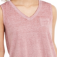 Style & Co Women's Chest Pocket Burnout Top Purple Size Small