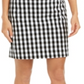 Charter Club Women's Gingham Pull on Skirt  Black Size X-Large