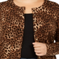 Charter Club Women's Plus Animal Print Cardigan Sweater Taupe Leopard Size 0X