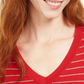 Maison Jules Women's Skinny Striped Pullover Sweater Red Size XX-Large