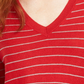 Maison Jules Women's Skinny Striped Pullover Sweater Red Size XX-Large