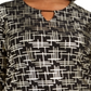 JM Collection Women's Plus Printed Jacquard Top Black - Gold Size 0X