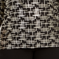 JM Collection Women's Plus Printed Jacquard Top Black - Gold Size 0X