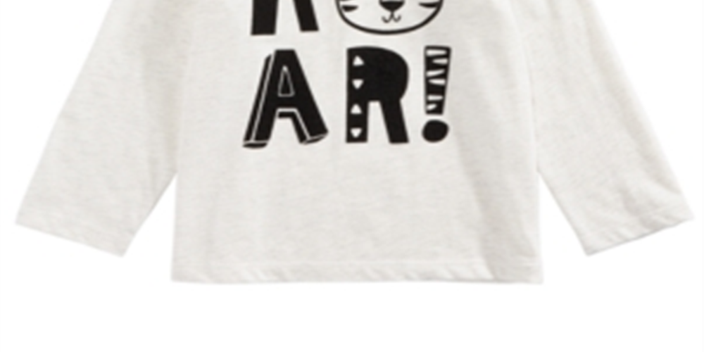 First Impressions Infant Boy's Roar Print T-shirt White Size 3-6MOS