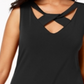 JM Collection Women's Twist Neck Tank Top Black Size Small