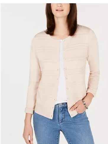 Divas Emporium Women's Blush Cardigan Pink Size Large