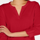 Charter Club Women's Supima Cotton Split Neck Top Red Size XX-Large