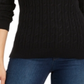 Charter Club Women's Cable Knit Turtleneck Sweater Black Size Petite XL