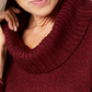 Karen Scott Women's Cowl Neck 3/4 Sleeve Sweater Maroon Size Petite S