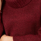 Karen Scott Women's Cowl Neck 3/4 Sleeve Sweater Maroon Size Petite S