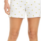 Style & Co Women's Lemon Print Shorts Brown Size 6