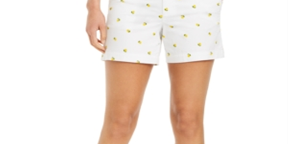 Style & Co Women's Lemon Print Shorts Brown Size 6