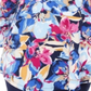 JM Collection Women's Ascension Flora Printed 3/4 Sleeve T-Shirt Blue Size X-Small