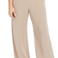 Monteau Women's Button Front Linen Blend Wide Leg Jumpsuit Brown Size Petite Large