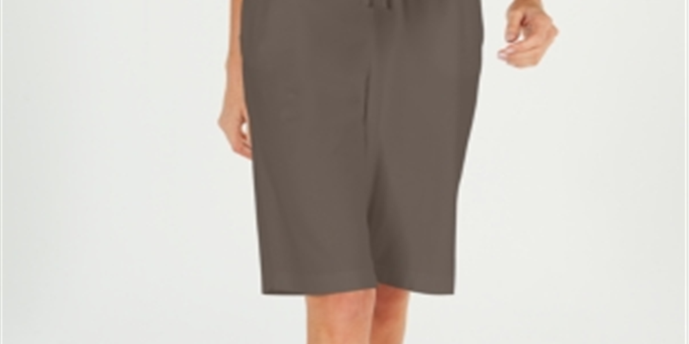 Karen Scott Women's Skimmer Shorts Brown Size Petite L