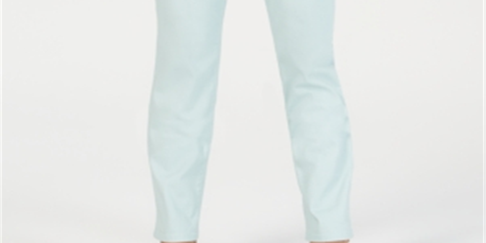 Style & Co Women's Tummy Control Straight Leg Fashion Jeans Aqua Mint Size  6