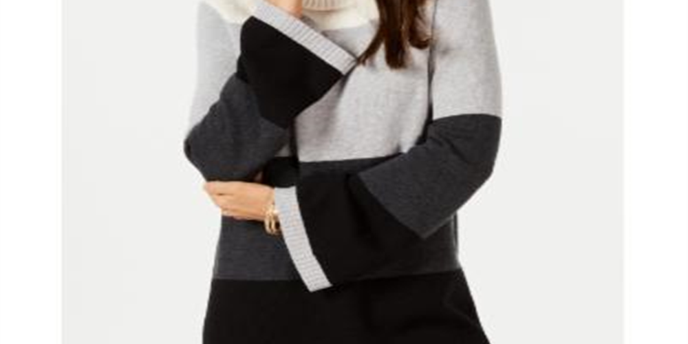 Charter Club Women's Flare Sleeve Sweater Black Size XX-Large
