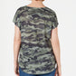 Style & Co Women's Camouflage Scoop Neck T-Shirt Green Size Medium