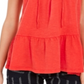 Style & Co Women's Cotton Sleeveless Peasant Top Red Size Medium