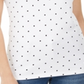 Karen Scott Women's Printed Embroidered Boat Neck Cotton Top White Size Large