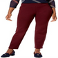 Charter Club Women's Cambridge Slim Leg Tummy Slimming Leggings Maroon Size 16P