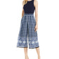 Vince Camuto Women's Jumpsuit Jewel Neck Printed Blue Size 12
