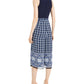 Vince Camuto Women's Jumpsuit Jewel Neck Printed Blue Size 12