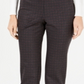Charter Club Women's Pull on Ankle Pants Maroon Checker Size 2 Petite