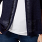 Charter Club Women's Pointelle Knit Cardigan Blue Size Medium