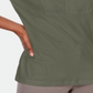 Karen Scott Women's Cotton Eyelet Yoke Top Green Size Small