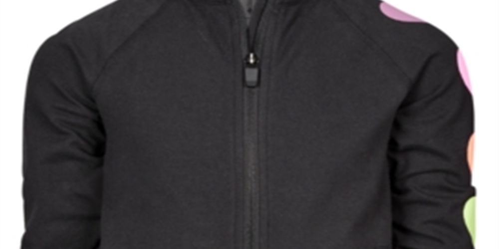 Ideology Little Girl's Heart Sleeve Active Jacket Black Size 5