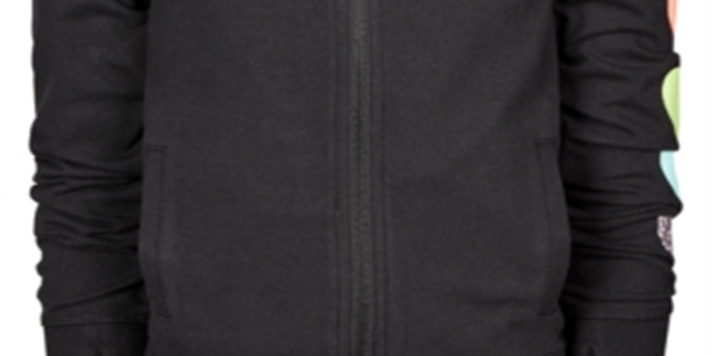 Ideology Little Girl's Heart Sleeve Active Jacket Black Size 5