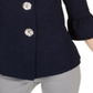 JM Collection Women's Textured Bell Sleeve Jacket Blue Size X-Small