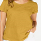 Style & Co Women's Cap Sleeve T-Shirt Top Yellow Size XX-Large